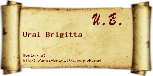 Urai Brigitta névjegykártya